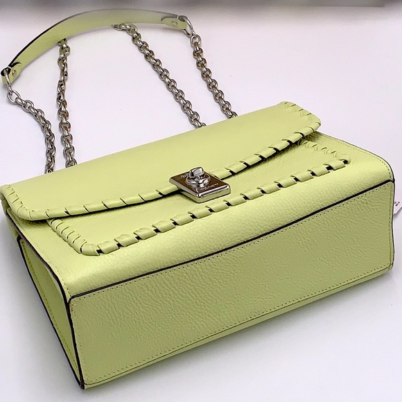 COACH NWT Lane Shoulder Bag With Whipstitch COLOR:
Silver/Pale Lime - Picture 10 of 16